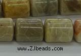 CTB543 15.5 inches 10*13mm triangle chrysanthemum agate beads