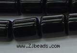 CTB545 15.5 inches 10*13mm triangle black agate beads wholesale