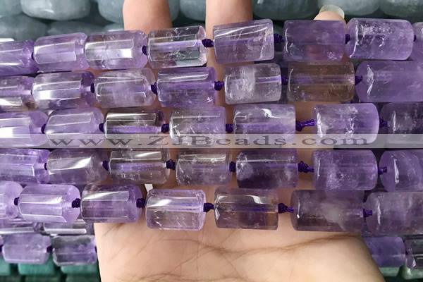 CTB617 15.5 inches 11*16mm - 12*18mm faceted tube ametrine beads