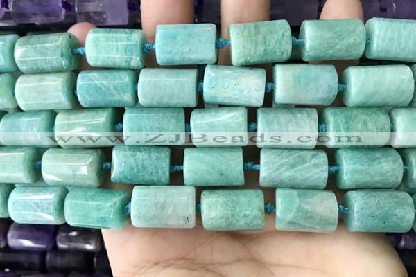 CTB623 15.5 inches 11*16mm - 12*18mm faceted tube amazonite beads