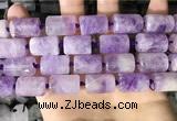 CTB652 15.5 inches 12*16mm faceted tube lavender amethyst beads