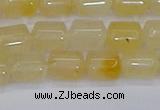 CTB701 15.5 inches 6*8mm tube yellow jade beads wholesale