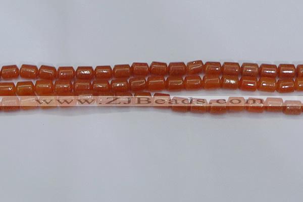 CTB704 15.5 inches 6*8mm tube red aventurine beads wholesale