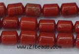 CTB709 15.5 inches 6*8mm tube red jasper beads wholesale