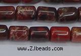 CTB710 15.5 inches 6*8mm tube poppy jasper beads wholesale