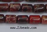 CTB710 15.5 inches 6*8mm tube poppy jasper beads wholesale