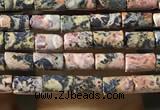 CTB816 15.5 inches 2*4mm tube leopard skin jasper beads wholesale