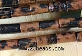 CTB817 15.5 inches 2*4mm tube mahogany obsidian beads wholesale