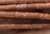 CTB821 15.5 inches 2*4mm tube goldstone beads wholesale