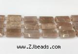 CTB861 13*25mm - 15*28mm faceted flat tube moonstone beads
