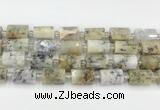 CTB870 13*25mm - 14*19mm faceted tube gemstone beads