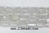 CTB875 13*25mm - 14*19mm faceted tube yellow white crystal beads