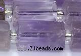 CTB903 15 inches 10*16mm faceted tube amethyst beads