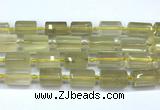 CTB945 15 inches 13*25mm - 14*19mm faceted tube lemon quartz beads