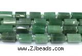 CTB948 15 inches 13*25mm - 14*19mm faceted tube green aventurine beads