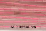 CTB969 15 inches 2*4mm tube rose quartz beads
