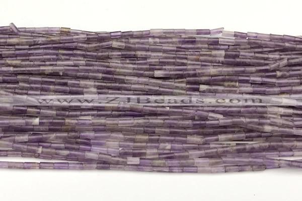 CTB987 15 inches 2*4mm tube dogtooth amethyst beads