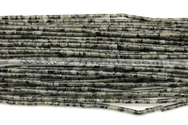 CTB998 15 inches 2*4mm tube black labradorite beads