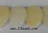 CTD03 Top drilled 22*30mm flat teardrop yellow aventurine beads