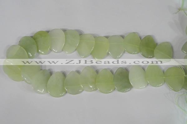 CTD05 Top drilled 22*30mm flat teardrop New jade beads