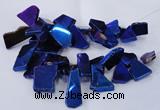 CTD1171 Top drilled 15*25mm - 30*40mm freeform plated agate beads