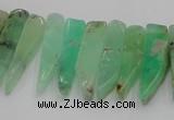 CTD1200 Top drilled 6*15mm - 7*40mm sticks Australia chrysoprase beads
