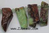 CTD1205 Top drilled 5*20mm - 10*40mm sticks Australia chrysoprase beads