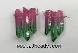 CTD1225 Top drilled 7*30mm - 9*45mm sticks plated quartz beads