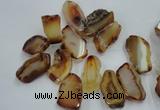 CTD1500 Top drilled 10*20mm - 15*30mm freeform agate slab beads