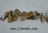 CTD1508 Top drilled 30*45mm - 40*60mm freeform agate slab beads