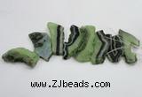 CTD1512 Top drilled 25*65mm - 40*75mm freeform agate slab beads