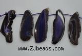 CTD1528 Top drilled 25*50mm - 30*80mm freeform agate slab beads