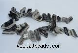 CTD1556 Top drilled 18*25mm - 30*45mm freeform blue lace agate slab beads