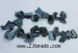 CTD1558 Top drilled 18*25mm - 30*45mm freeform blue lace agate slab beads