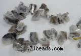 CTD1561 Top drilled 18*25mm - 30*45mm freeform blue lace agate slab beads