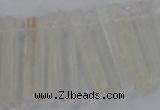 CTD1620 Top drilled 5*25mm - 6*45mm sticks white crystal beads