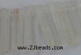 CTD1620 Top drilled 5*25mm - 6*45mm sticks white crystal beads