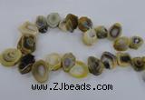CTD1635 Top drilled 15*20mm - 25*35mm freeform agate beads