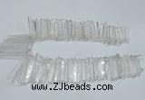 CTD1639 Top drilled 5*30mm - 7*60mm sticks white crystal beads