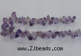 CTD1642 Top drilled 10*20mm - 15*25mm faceted nuggets amethyst beads