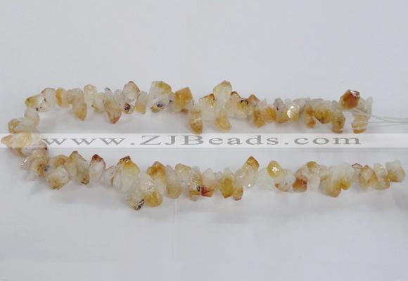 CTD1644 Top drilled 10*14mm - 10*18mm faceted nuggets citrine beads