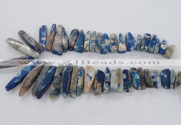 CTD1666 Top drilled 8*25mm - 15*50mm sticks agate gemstone beads