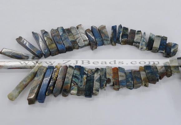 CTD1667 Top drilled 8*20mm - 10*50mm sticks agate gemstone beads