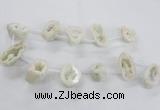CTD1680 Top drilled 15*25mm - 30*35mm nuggets druzy agate beads