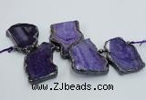 CTD1744 Top drilled 25*35mm - 35*55mm freeform agate slab beads