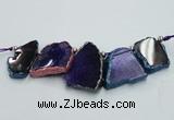 CTD1745 Top drilled 25*35mm - 35*50mm freeform agate slab beads