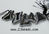 CTD1750 Top drilled 25*35mm - 35*50mm freeform agate slab beads