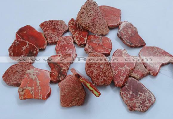 CTD1775 Top drilled 25*30mm - 40*50mm freeform sediment jasper beads