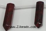 CTD1810 Top drilled 10*30mm - 10*32mm sticks brecciated jasper beads