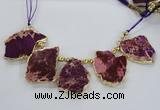 CTD1902 Top drilled 25*30mm - 35*45mm freeform sediment jasper beads